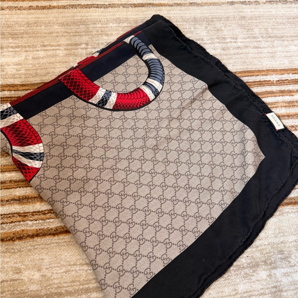 Gucci King Snake Silk Scarf
